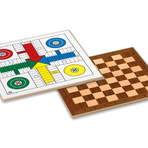 TABULEIRO DE XADREZ MADEIRA E LUDO