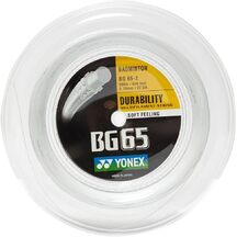 ROLO DE CORDA PARA BADMINTON YONEX BG-65 BRANCO 200 M