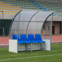 CABINE DE SUPLENTES FIXA PARA ESTÁDIO DE FUTEBOL
